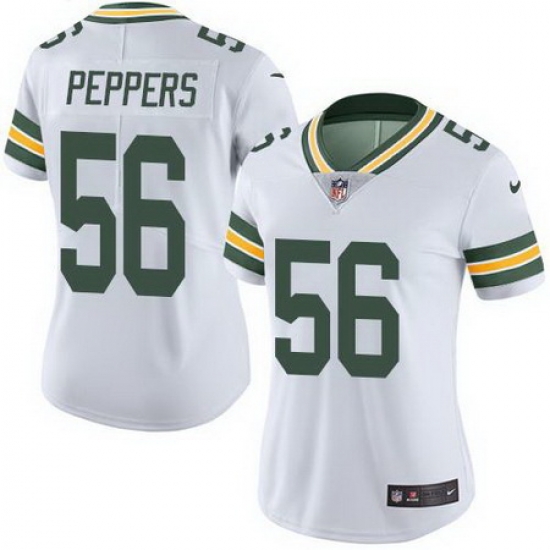Nike Packers #56 Julius Peppers White Womens Stitched NFL Limited Rush Jersey Nike Packers #56 Julius Peppers White Womens Stitched NFL Limited Rush Jersey
