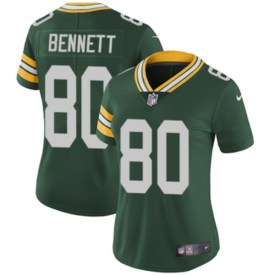 Nike Packers #80 Martellus Bennett Green Team Color Womens Stitched NFL Vapor Untouchable Limited Jersey Nike Packers #80 Martellus Bennett Green Team Color Womens Stitched NFL Vapor Untouchable Limited Jersey