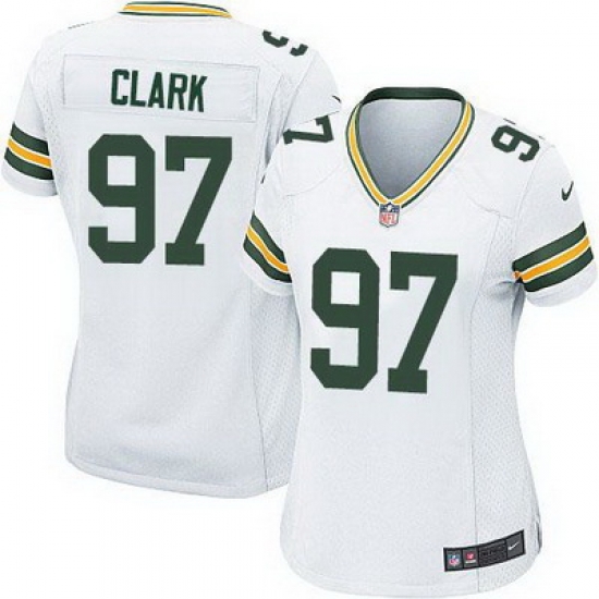 Nike Packers #97 Kenny Clark White Womens Stitched NFL Elite Jersey Nike Packers #97 Kenny Clark White Womens Stitched NFL Elite Jersey