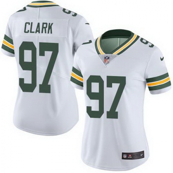 Nike Packers #97 Kenny Clark White Womens Stitched NFL Limited Rush Jersey Nike Packers #97 Kenny Clark White Womens Stitched NFL Limited Rush Jersey