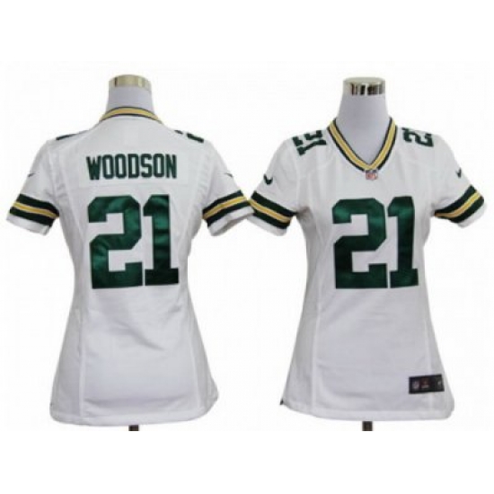Nike Women NFL Green Bay Packers #21 Woodson white jerseys Nike Women NFL Green Bay Packers #21 Woodson white jerseys