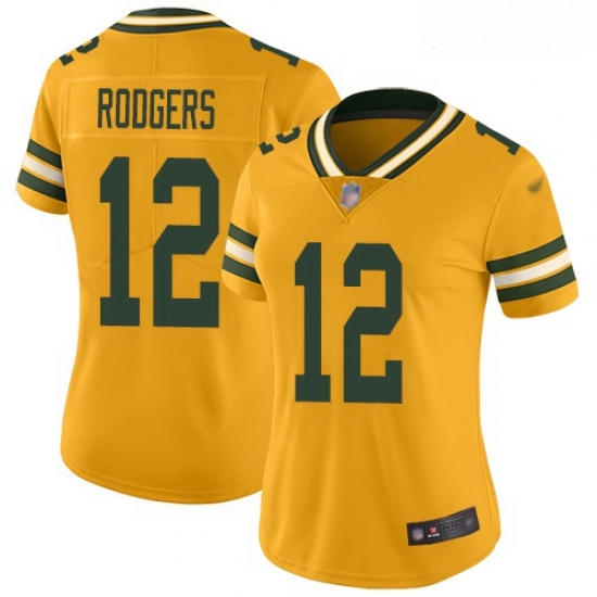 Packers #12 Aaron Rodgers Gold Women Stitched Football Limited Inverted Legend Jersey Packers #12 Aaron Rodgers Gold Women Stitched Football Limited Inverted Legend Jersey