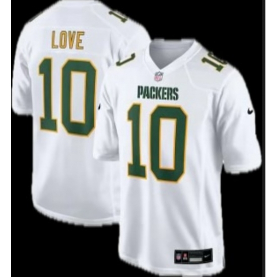 Women Green Bay Packers #10 Jordan Love white green limited jersey Women Green Bay Packers #10 Jordan Love white green limited jersey