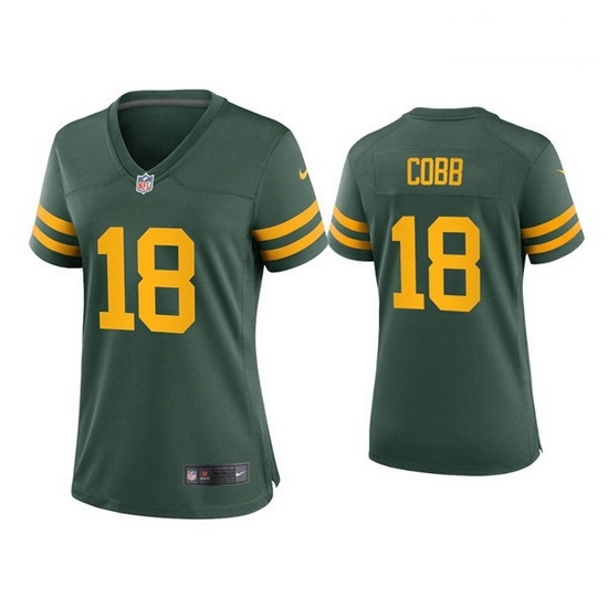 Women Green Bay Packers 18 Randall Cobb Alternate Game Green Jersey Women Green Bay Packers 18 Randall Cobb Alternate Game Green Jersey