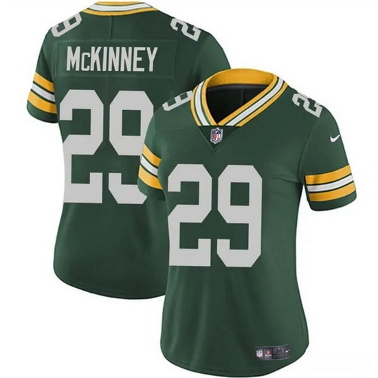 Women Green Bay Packers 29 Xavier McKinney Green Vapor Untouchable Limited Stitched Jersey Women Green Bay Packers 29 Xavier McKinney Green Vapor Untouchable Limited Stitched Jersey
