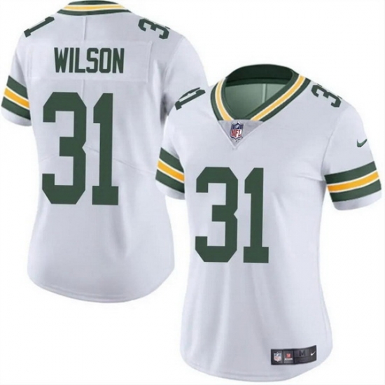 Women Green Bay Packers 31 Emanuel Wilson White Vapor Untouchable Limited Stitched Jersey Women Green Bay Packers 31 Emanuel Wilson White Vapor Untouchable Limited Stitched Jersey