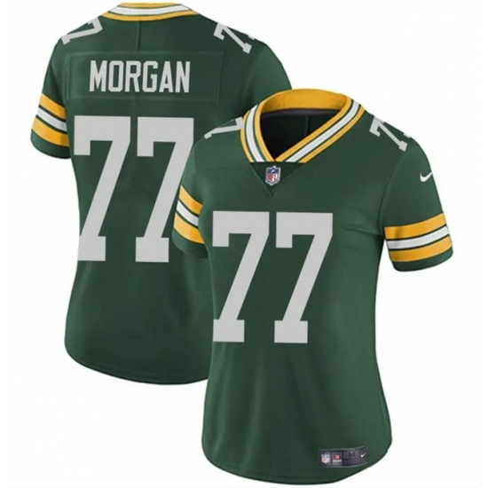 Women Green Bay Packers 77 Jordan Morgan Green 2024 Draft Vapor Untouchable Limited Stitched Jersey Women Green Bay Packers 77 Jordan Morgan Green 2024 Draft Vapor Untouchable Limited Stitched Jersey