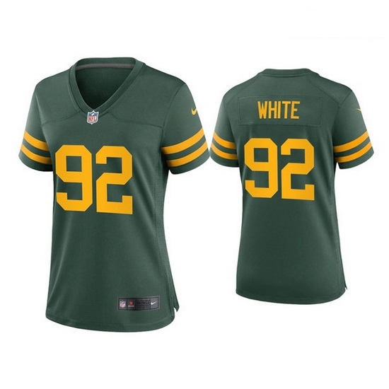 Women Green Bay Packers 92 Reggie White Alternate Game Green Jersey Women Green Bay Packers 92 Reggie White Alternate Game Green Jersey