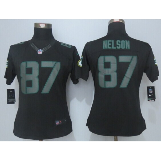 Women New Nike Green Bay Packers 87 Nelson Impact Limited Black Jerseys Women New Nike Green Bay Packers 87 Nelson Impact Limited Black Jerseys