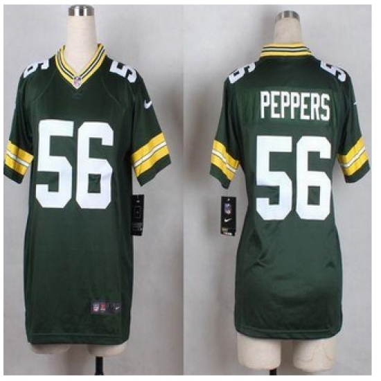 Women New Packers #56 Julius Peppers Green Team Color Stitched NFL Elite jersey Women New Packers #56 Julius Peppers Green Team Color Stitched NFL Elite jersey