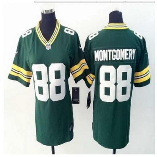 Women New Packers #88 Ty Montgomery Green Team Color Stitched NFL Elite Jersey Women New Packers #88 Ty Montgomery Green Team Color Stitched NFL Elite Jersey