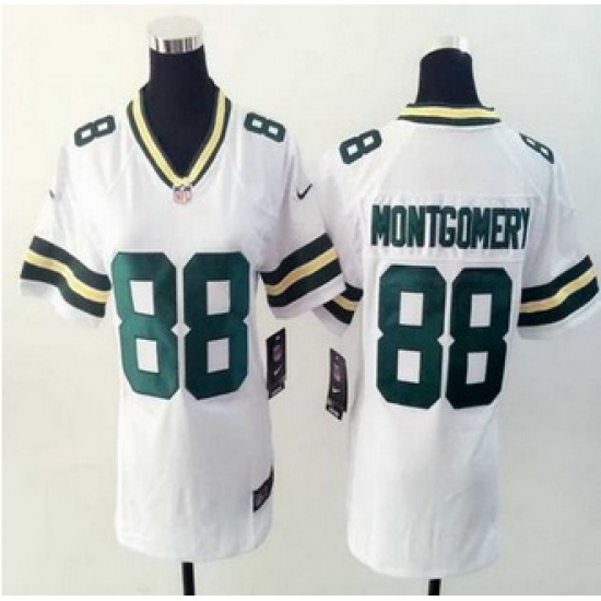 Women New Packers #88 Ty Montgomery White Stitched NFL Elite Jersey Women New Packers #88 Ty Montgomery White Stitched NFL Elite Jersey