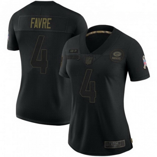 Women Nike Green Bay Packers 4 Brett Favre 2020 Black Vapor Limited Jersey Women Nike Green Bay Packers 4 Brett Favre 2020 Black Vapor Limited Jersey