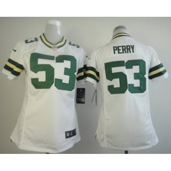 Women Nike Green Bay Packers 53 Perry White NFL Jerseys Women Nike Green Bay Packers 53 Perry White NFL Jerseys