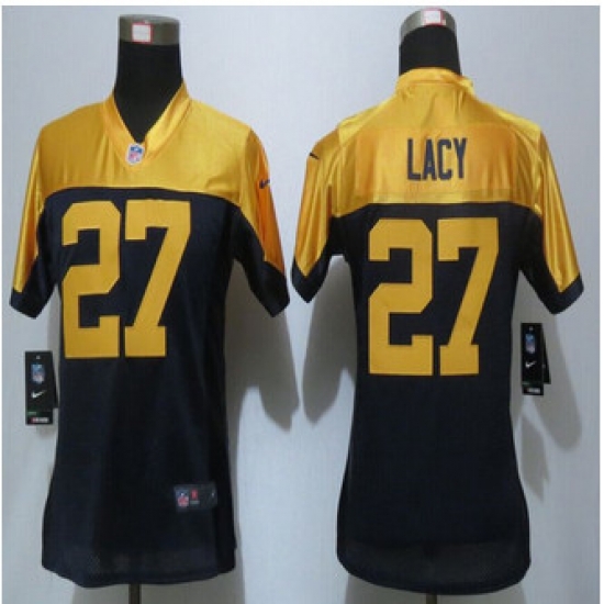 Women new Green Bay Packers #27 Eddie Lacy Navy Blue Alternate Elite Jersey Women new Green Bay Packers #27 Eddie Lacy Navy Blue Alternate Elite Jersey