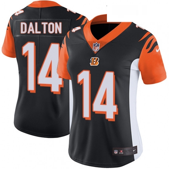 Womens Nike Cincinnati Bengals 14 Andy Dalton Elite Black Team Color NFL Jersey Womens Nike Cincinnati Bengals 14 Andy Dalton Elite Black Team Color NFL Jersey