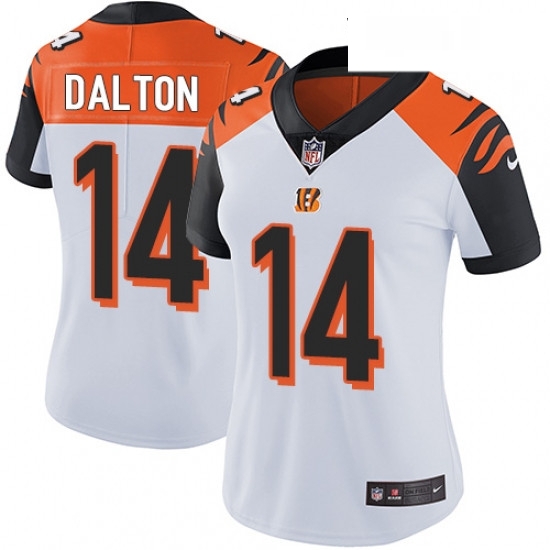 Womens Nike Cincinnati Bengals 14 Andy Dalton Vapor Untouchable Limited White NFL Jersey Womens Nike Cincinnati Bengals 14 Andy Dalton Vapor Untouchable Limited White NFL Jersey