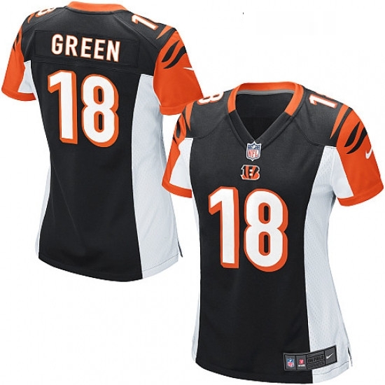 Womens Nike Cincinnati Bengals 18 AJ Green Game Black Team Color NFL Jersey Womens Nike Cincinnati Bengals 18 AJ Green Game Black Team Color NFL Jersey