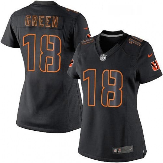 Womens Nike Cincinnati Bengals 18 AJ Green Limited Black Impact NFL Jersey Womens Nike Cincinnati Bengals 18 AJ Green Limited Black Impact NFL Jersey