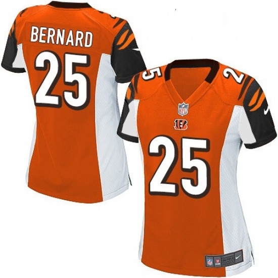 Womens Nike Cincinnati Bengals 25 Giovani Bernard Game Orange Alternate NFL Jersey Womens Nike Cincinnati Bengals 25 Giovani Bernard Game Orange Alternate NFL Jersey