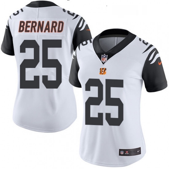 Womens Nike Cincinnati Bengals 25 Giovani Bernard Limited White Rush Vapor Untouchable NFL Jersey Womens Nike Cincinnati Bengals 25 Giovani Bernard Limited White Rush Vapor Untouchable NFL Jersey