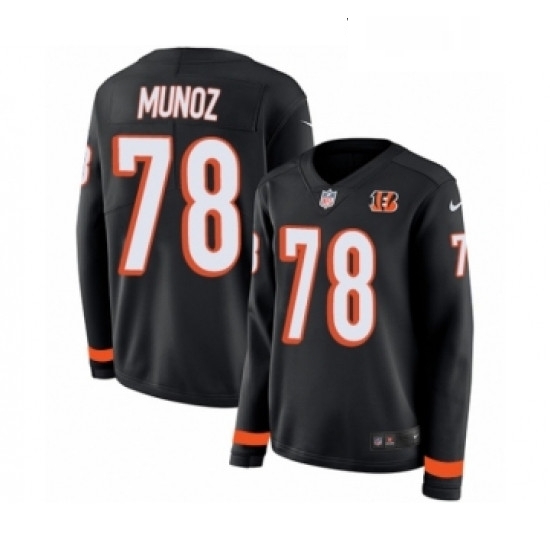 Womens Nike Cincinnati Bengals 78 Anthony Munoz Limited Black Therma Long Sleeve NFL Jersey Womens Nike Cincinnati Bengals 78 Anthony Munoz Limited Black Therma Long Sleeve NFL Jersey