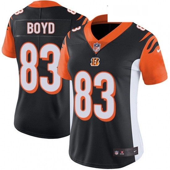 Womens Nike Cincinnati Bengals 83 Tyler Boyd Elite Black Team Color NFL Jersey Womens Nike Cincinnati Bengals 83 Tyler Boyd Elite Black Team Color NFL Jersey
