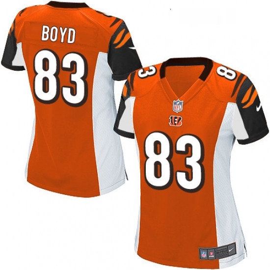 Womens Nike Cincinnati Bengals 83 Tyler Boyd Game Orange Alternate NFL Jersey Womens Nike Cincinnati Bengals 83 Tyler Boyd Game Orange Alternate NFL Jersey