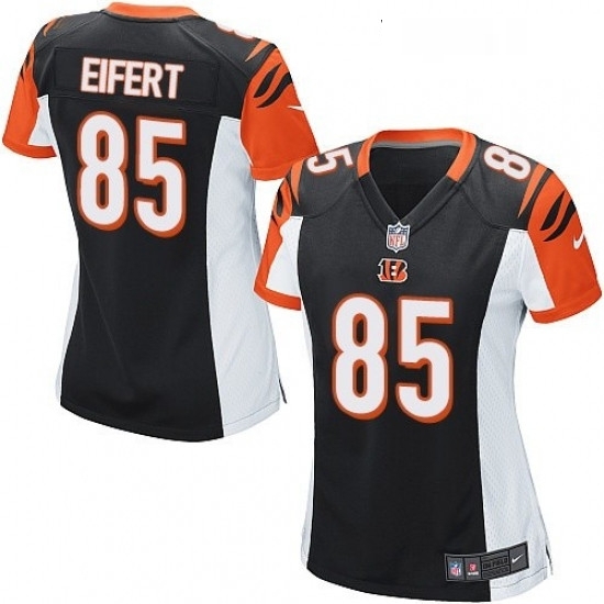 Womens Nike Cincinnati Bengals 85 Tyler Eifert Game Black Team Color NFL Jersey Womens Nike Cincinnati Bengals 85 Tyler Eifert Game Black Team Color NFL Jersey