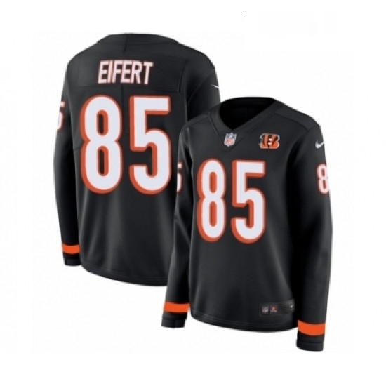 Womens Nike Cincinnati Bengals 85 Tyler Eifert Limited Black Therma Long Sleeve NFL Jersey Womens Nike Cincinnati Bengals 85 Tyler Eifert Limited Black Therma Long Sleeve NFL Jersey