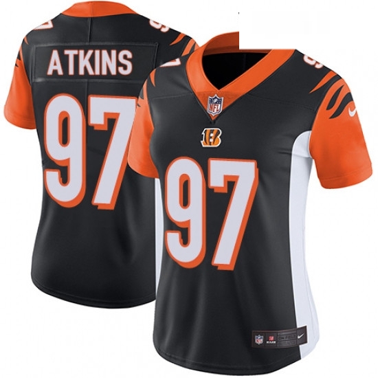 Womens Nike Cincinnati Bengals 97 Geno Atkins Elite Black Team Color NFL Jersey Womens Nike Cincinnati Bengals 97 Geno Atkins Elite Black Team Color NFL Jersey