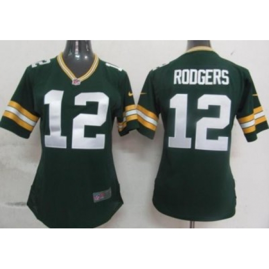 Womens Nike Green Bay Packers 12 Rodgers Green Nike NFL Jerseys Womens Nike Green Bay Packers 12 Rodgers Green Nike NFL Jerseys