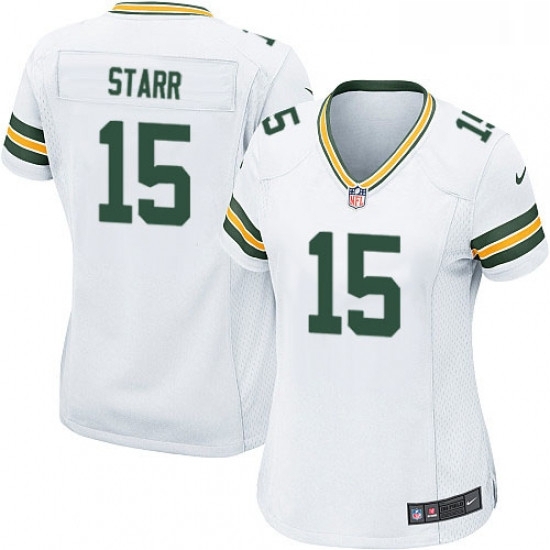 Womens Nike Green Bay Packers 15 Bart Starr Game White NFL Jersey Womens Nike Green Bay Packers 15 Bart Starr Game White NFL Jersey