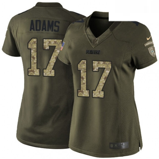 Womens Nike Green Bay Packers 17 Davante Adams Elite Green Salute to Service NFL Jersey Womens Nike Green Bay Packers 17 Davante Adams Elite Green Salute to Service NFL Jersey