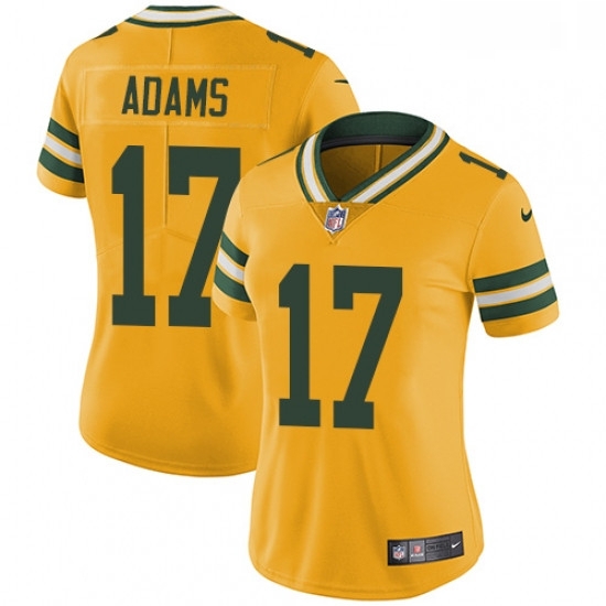 Womens Nike Green Bay Packers 17 Davante Adams Limited Gold Rush Vapor Untouchable NFL Jersey Womens Nike Green Bay Packers 17 Davante Adams Limited Gold Rush Vapor Untouchable NFL Jersey