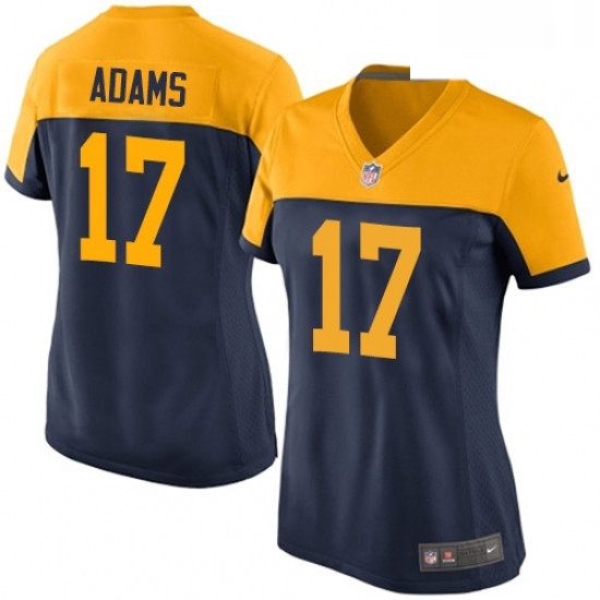 Womens Nike Green Bay Packers 17 Davante Adams Limited Navy Blue Alternate NFL Jersey Womens Nike Green Bay Packers 17 Davante Adams Limited Navy Blue Alternate NFL Jersey