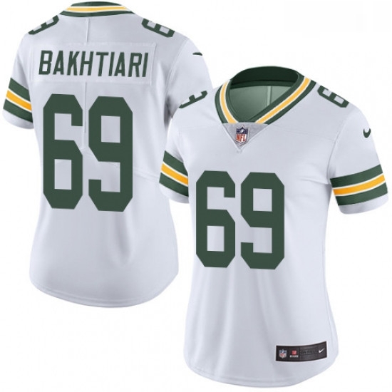 Womens Nike Green Bay Packers 69 David Bakhtiari Elite White NFL Jersey Womens Nike Green Bay Packers 69 David Bakhtiari Elite White NFL Jersey