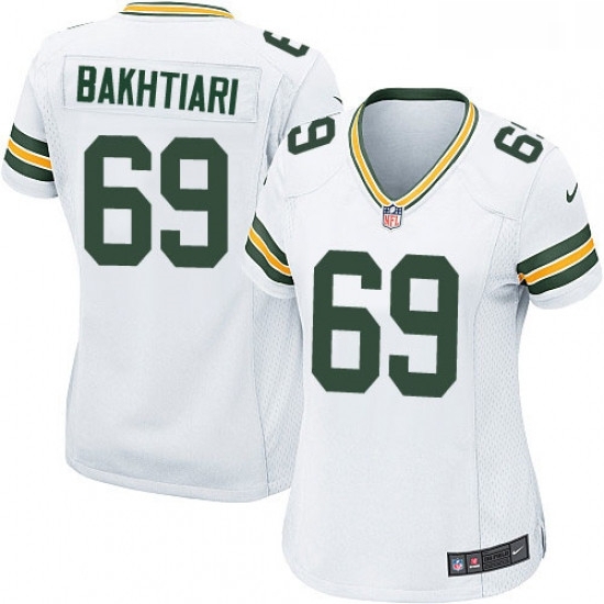 Womens Nike Green Bay Packers 69 David Bakhtiari Game White NFL Jersey Womens Nike Green Bay Packers 69 David Bakhtiari Game White NFL Jersey