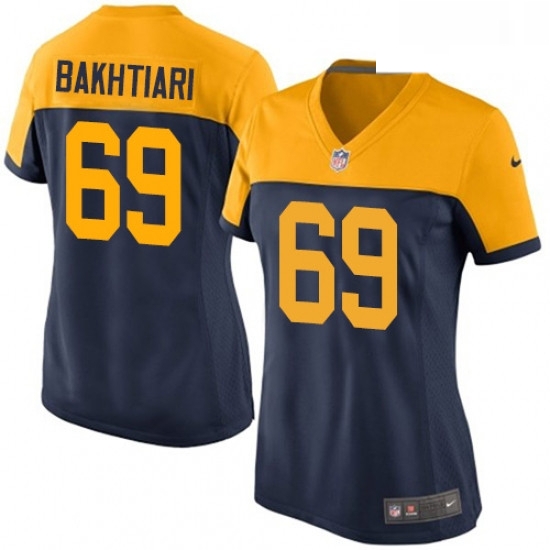 Womens Nike Green Bay Packers 69 David Bakhtiari Limited Navy Blue Alternate NFL Jersey Womens Nike Green Bay Packers 69 David Bakhtiari Limited Navy Blue Alternate NFL Jersey