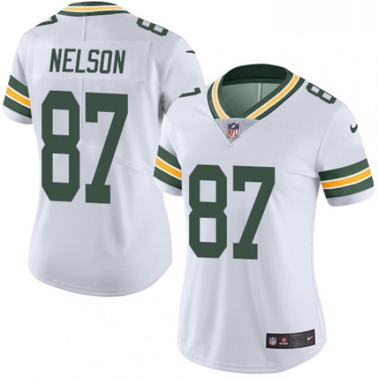 Womens Nike Green Bay Packers 87 Jordy Nelson Elite White NFL Jersey Womens Nike Green Bay Packers 87 Jordy Nelson Elite White NFL Jersey