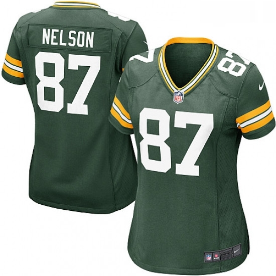 Womens Nike Green Bay Packers 87 Jordy Nelson Game Green Team Color NFL Jersey Womens Nike Green Bay Packers 87 Jordy Nelson Game Green Team Color NFL Jersey