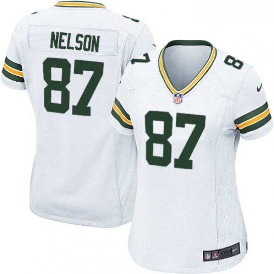 Womens Nike Green Bay Packers 87 Jordy Nelson Game White NFL Jersey Womens Nike Green Bay Packers 87 Jordy Nelson Game White NFL Jersey