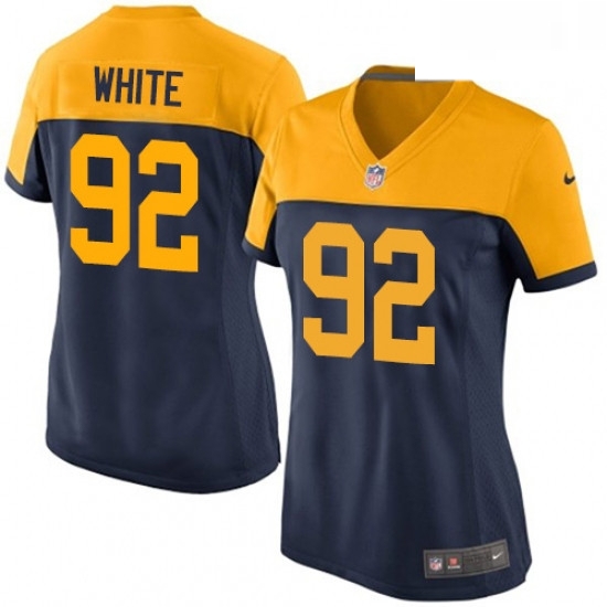 Womens Nike Green Bay Packers 92 Reggie White Game Navy Blue Alternate NFL Jersey Womens Nike Green Bay Packers 92 Reggie White Game Navy Blue Alternate NFL Jersey