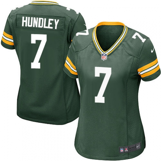 Womens Nike Packers #7 Brett Hundley Game Green Team Color NFL Jersey Womens Nike Packers #7 Brett Hundley Game Green Team Color NFL Jersey