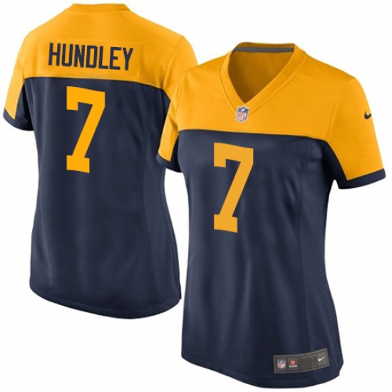 Womens Nike Packers #7 Brett Hundley Limited Navy Blue Alternate NFL Jersey Womens Nike Packers #7 Brett Hundley Limited Navy Blue Alternate NFL Jersey