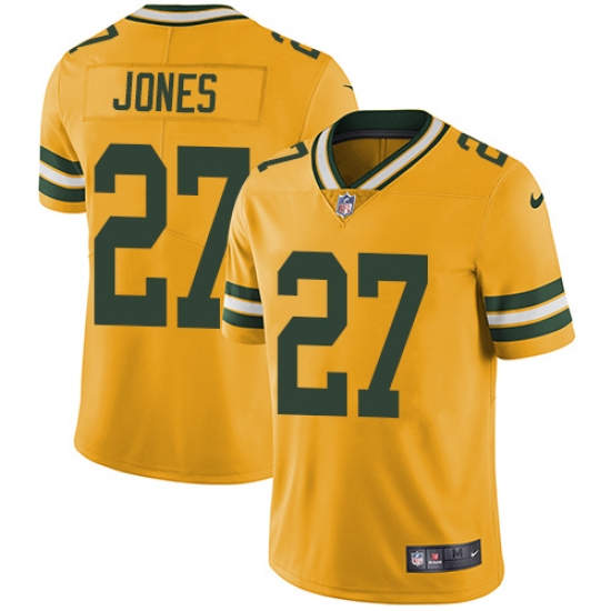 Nike Packers #27 Josh Jones Yellow Youth Stitched NFL Limited Rush Jersey Nike Packers #27 Josh Jones Yellow Youth Stitched NFL Limited Rush Jersey