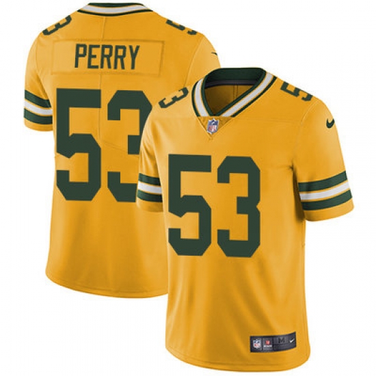 Nike Packers #53 Nick Perry Yellow Youth Stitched NFL Limited Rush Jersey Nike Packers #53 Nick Perry Yellow Youth Stitched NFL Limited Rush Jersey