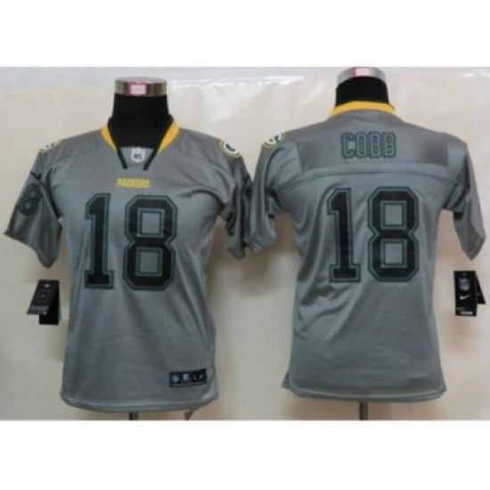 Nike Youth Green Bay Packers #18 Randall Cobb Grey Jerseys(Lights Out Elite) Nike Youth Green Bay Packers #18 Randall Cobb Grey Jerseys(Lights Out Elite)