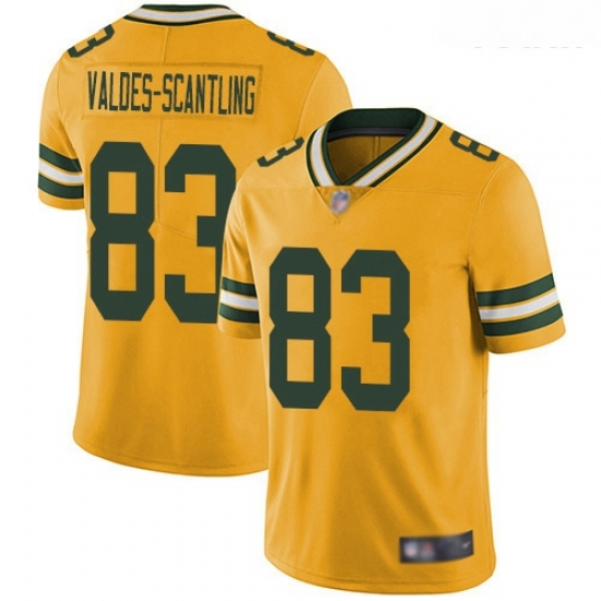 Packers #83 Marquez Valdes Scantling Yellow Youth Stitched Football Limited Rush Jersey Packers #83 Marquez Valdes Scantling Yellow Youth Stitched Football Limited Rush Jersey