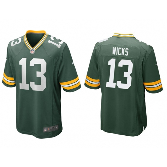 Youth Green Bay Packers #13 Dontayvion Wicks Nike Home Green Game Stitched Jersey Youth Green Bay Packers #13 Dontayvion Wicks Nike Home Green Game Stitched Jersey